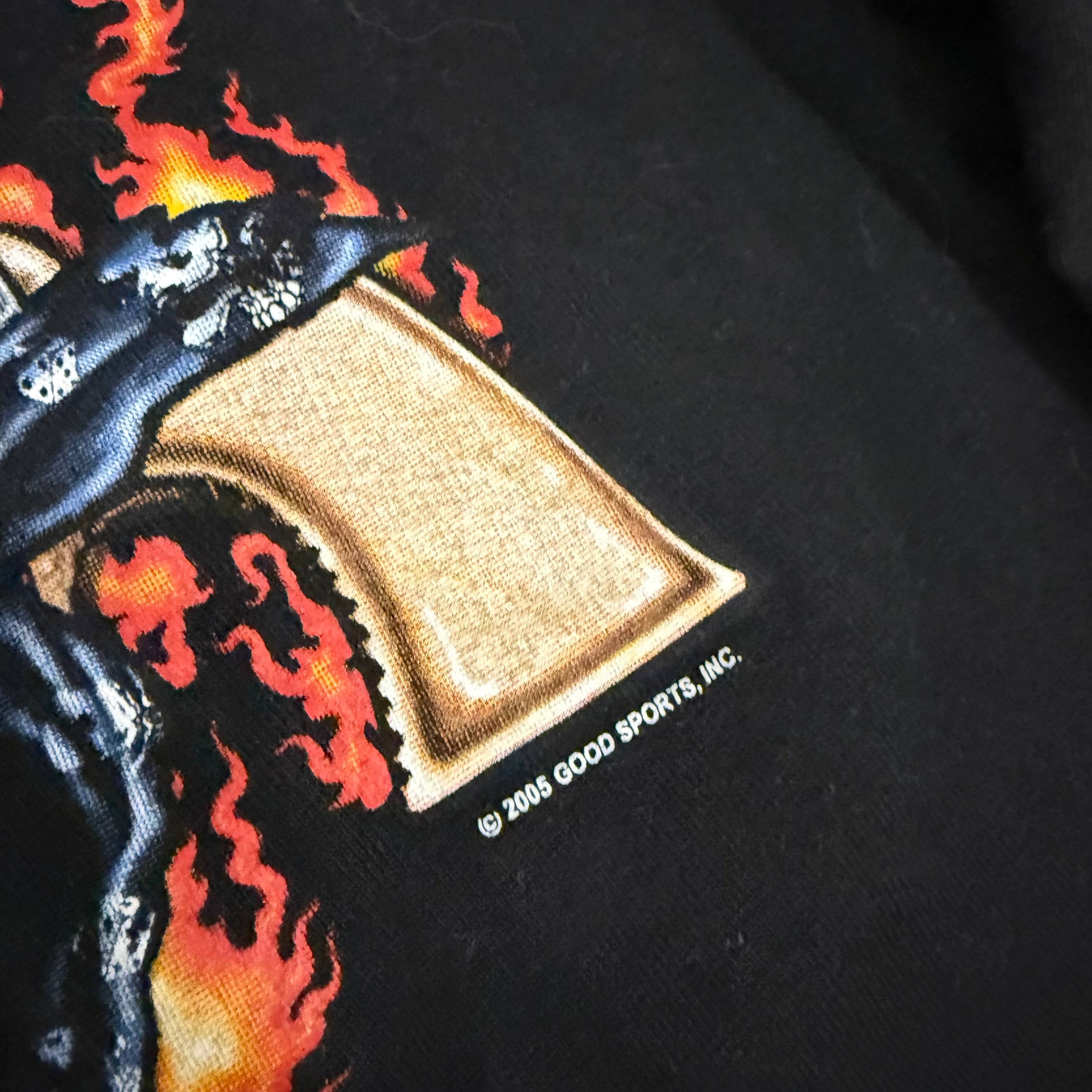 Skull Gun Flame Vintage Y2K long sleeeve XL