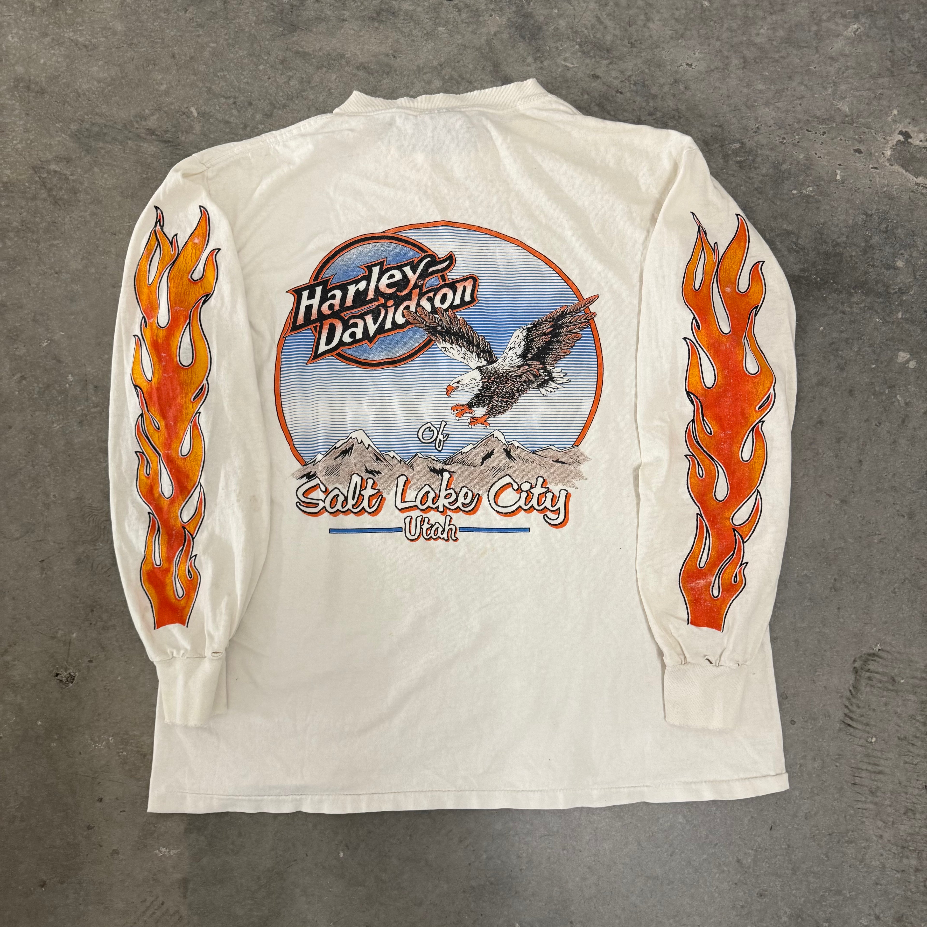 Harley Davidson eagle flame untamed grail large 90’s