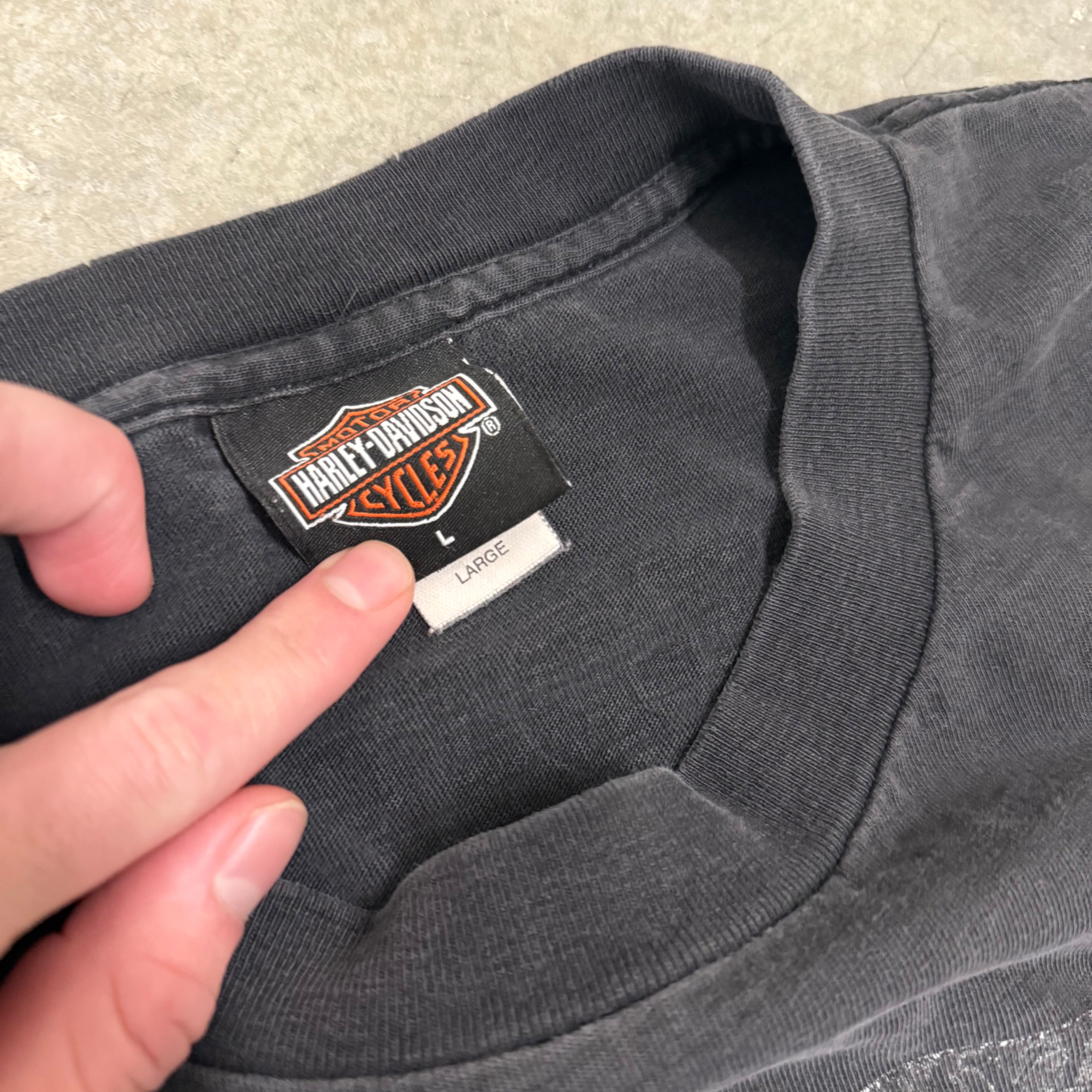 Harley Davidson vintage flame gothic sword long sleeve Large