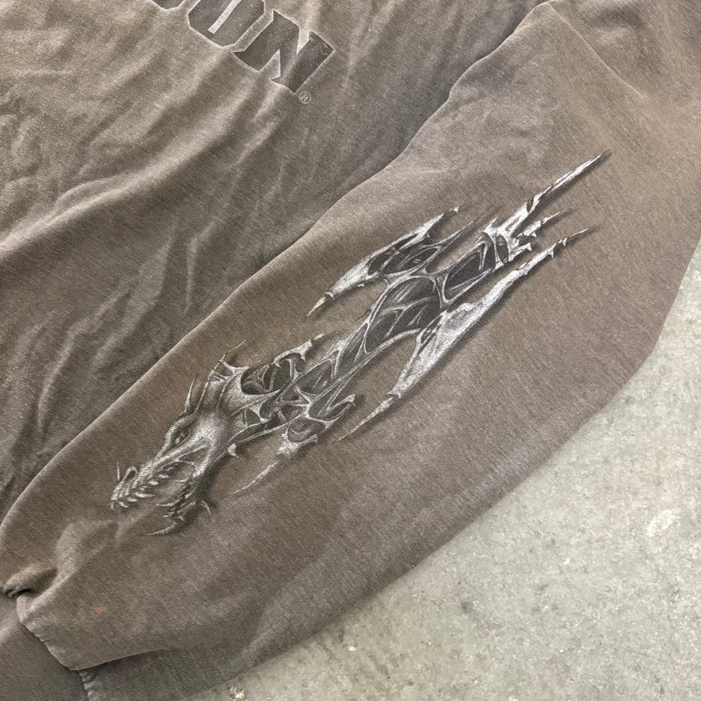 Harley Davidson vintage dragon metallic Y2K flame long sleeve XL