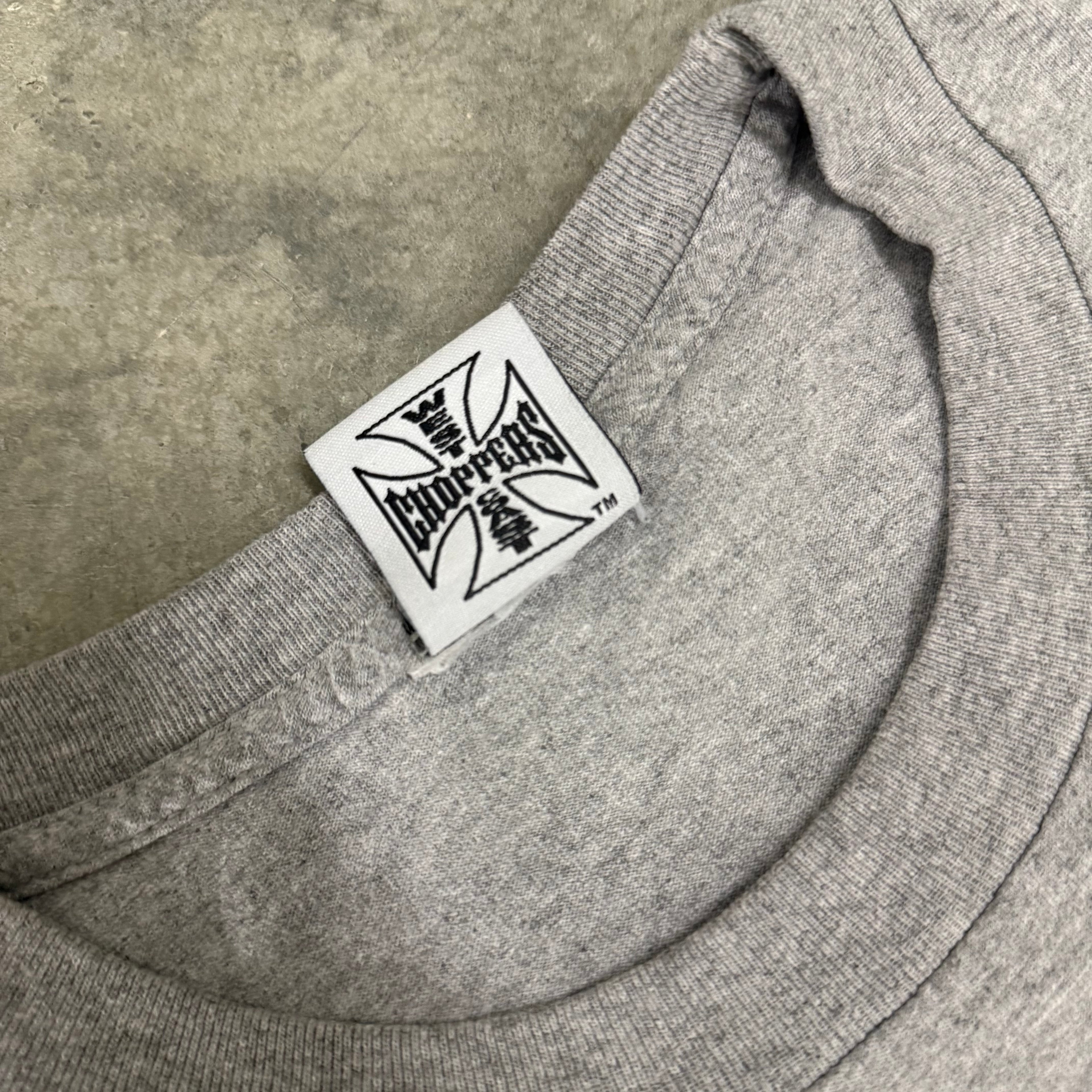 West coast choppers cross red flame long sleeve XL