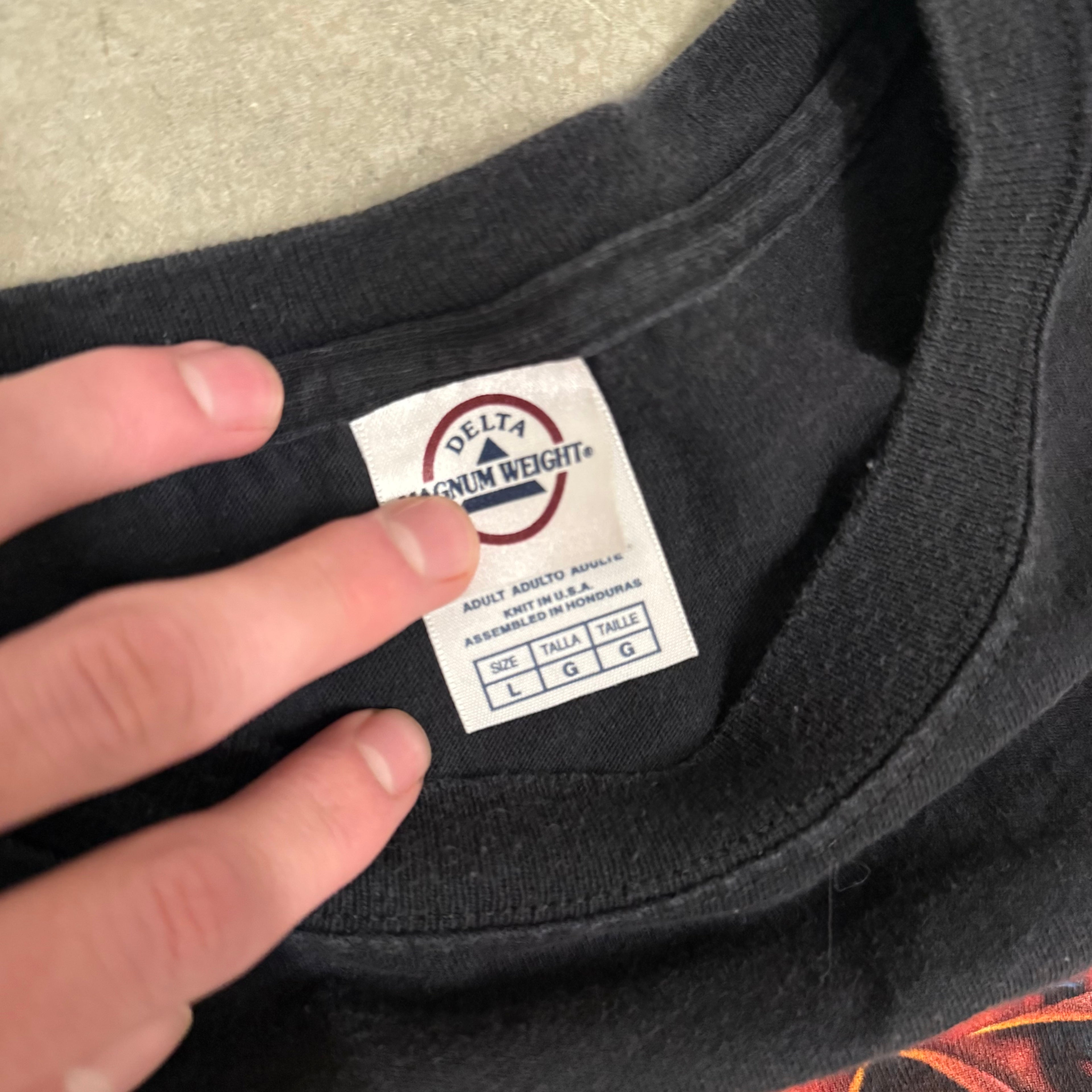 Vintage Skull Flame Y2K Grim Reaper Bike shop Longsleeve Large