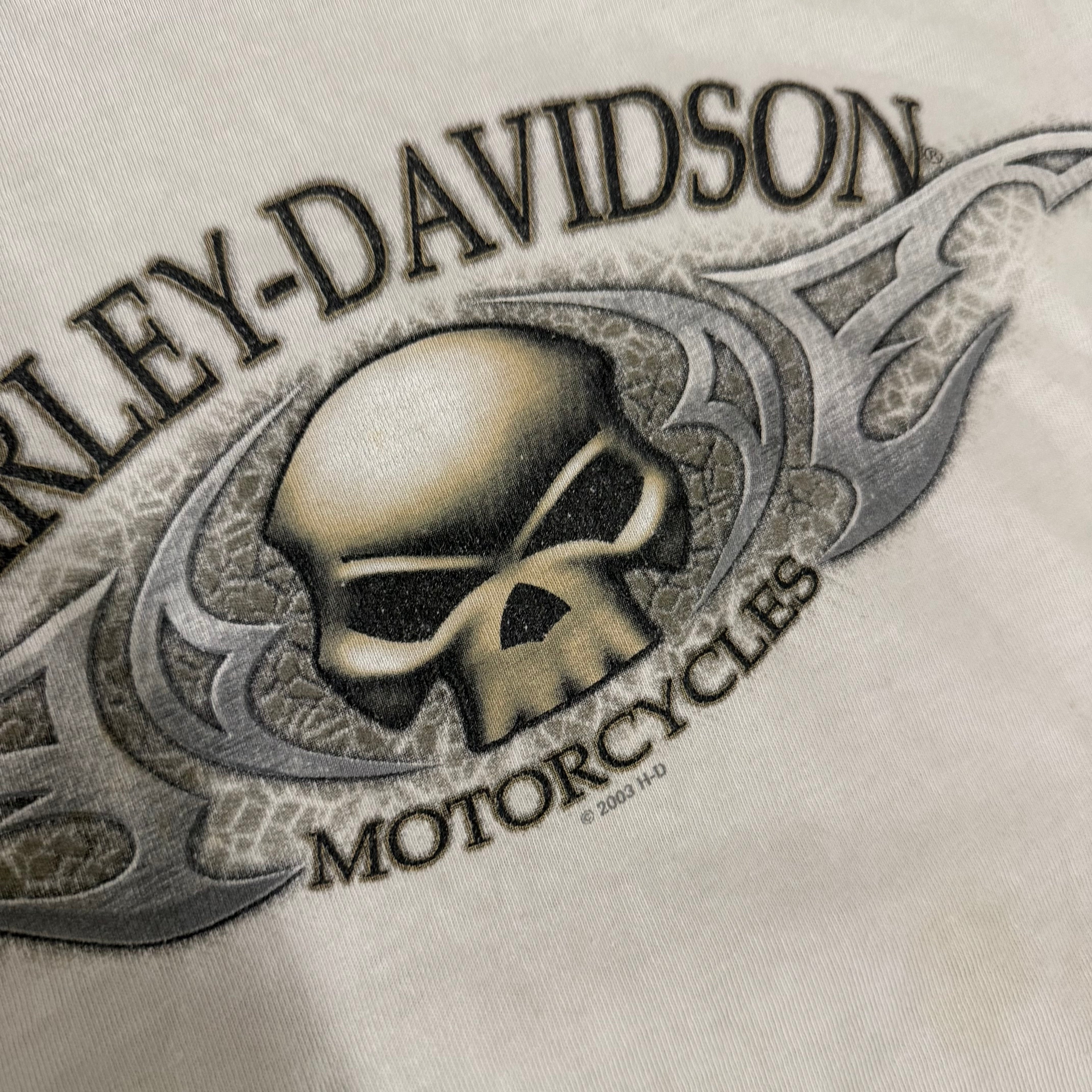 Harley Davidson skull hit long sleeve vintage large