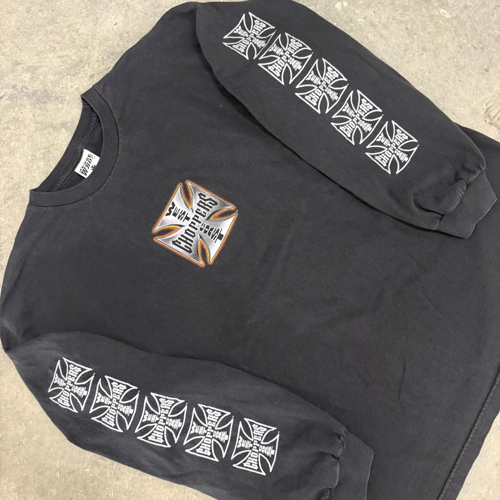 West coast choppers grail cross print long sleeve XL