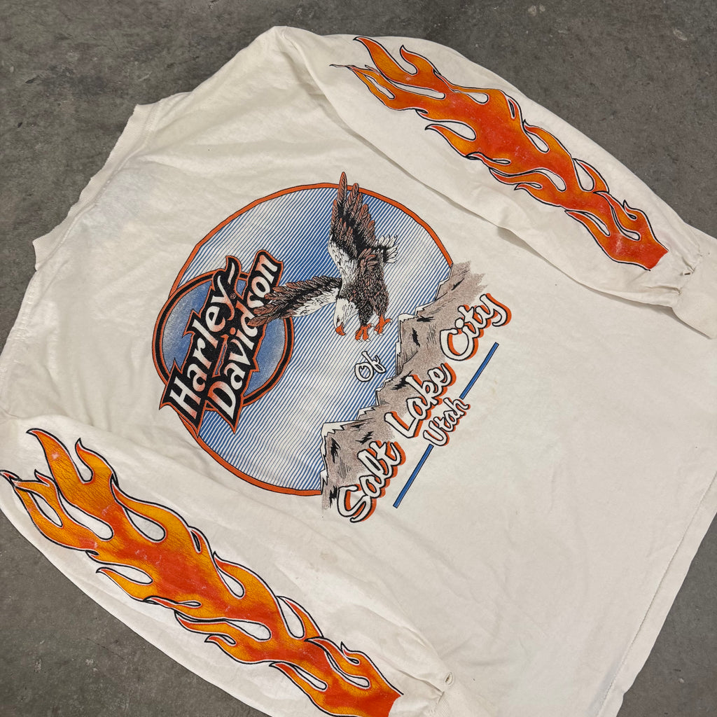 Harley Davidson eagle flame untamed grail large 90’s