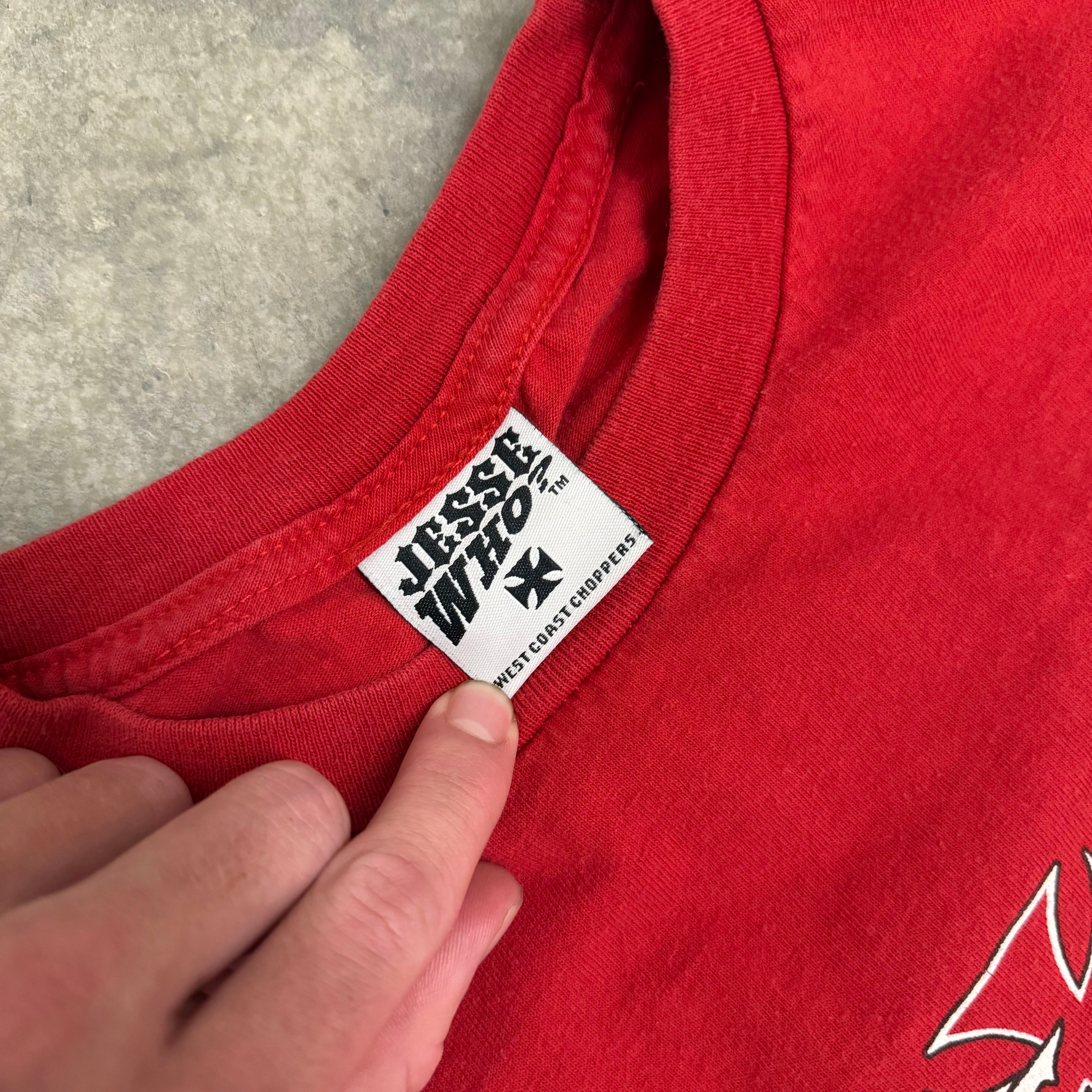 West coast choppers red print long sleeve Large