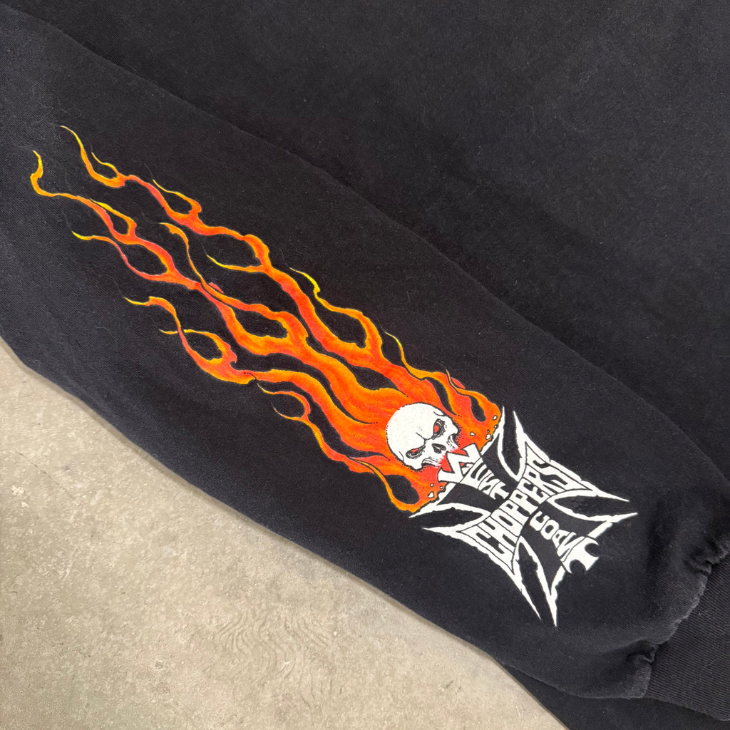 West coast choppers GRAIL skull flame long sleeve XL