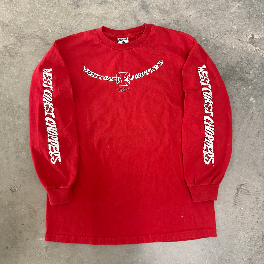 West coast choppers red print long sleeve Large