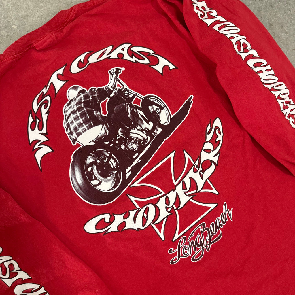 West coast choppers red print long sleeve Large